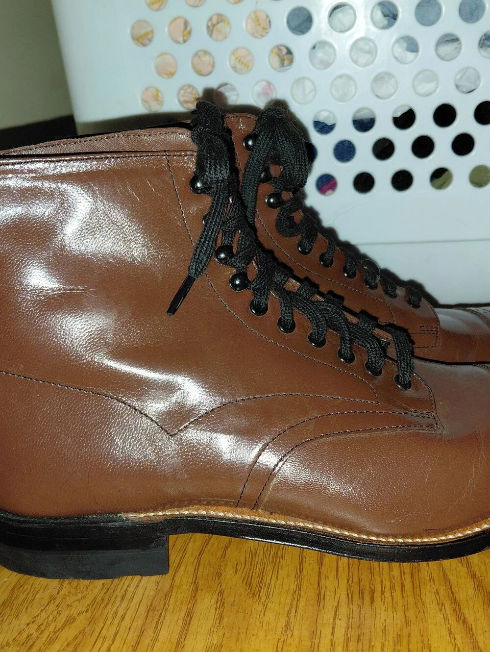 Stacy Adams Size 7 Mens EEUC Brown Leather